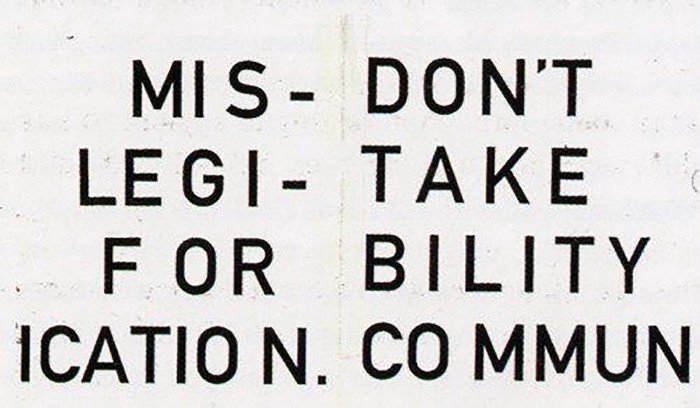 mis legibility communication blog